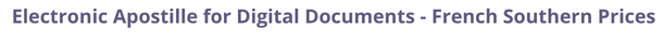 French Southern Secretary of State certified documents and legalization prices